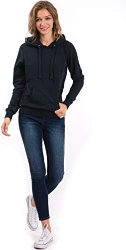 Look Urban Low Womens Básico Básico Stretch French Terry Pullover Hoodie