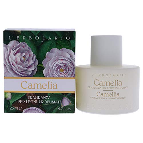 L'erBrolario - Camellia - Fragrância Difusor de palheta de madeira - Floral duradouro, aroma em pó - decorativo,