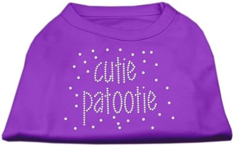 Mirage Pet Products Cutie Patootie Rhinestone Shirt, Medium, Purple