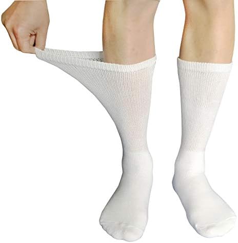Mulheres meias diabéticas soltas ajuste não encadernador hicking almofada de almofada de meias atléticas Diabetes mais largo 3