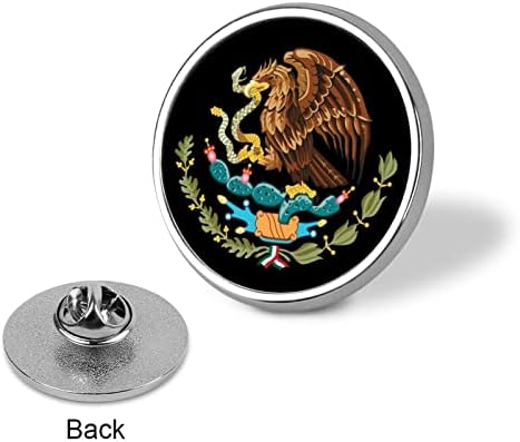 México Flag Eagle Round Broche Pin Pin Personalizado Lapel Badge Jóias para Hat Roupos Mochilas Decoração