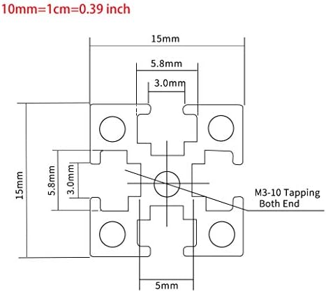 Kingjinglo High Strength Extrusion Metal Frame para impressora 3D e Máquina de gravura DIY CNC 3,94/7.87 polegadas Voron V0 Profile Kit