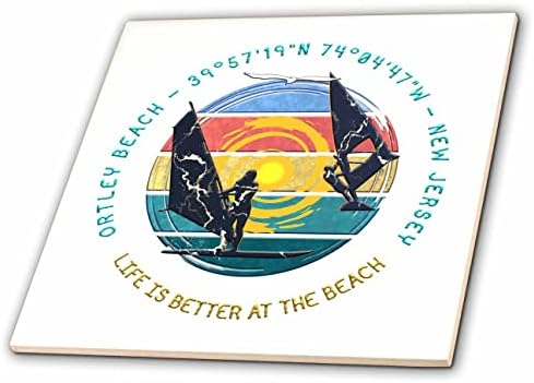 3drose Ortley Beach, Ocean County, Nova Jersey. Presente de férias na praia de verão - telhas