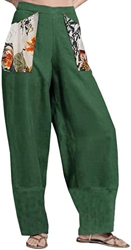 Miashui Women Business Casual Pants Casual Casual Casual Capri Pants Cantura elástica Coloque calças casuais de verão para