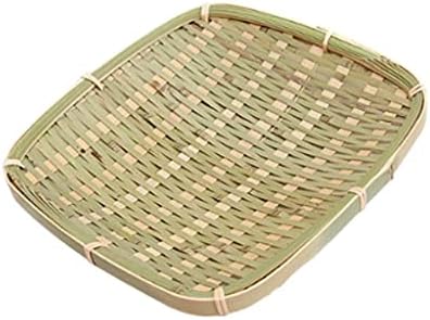Bandeja de frutas quadradas de bambu de bambu SJYDQ, bandeja de armazenamento de tecido, cesta de pão de tecido,