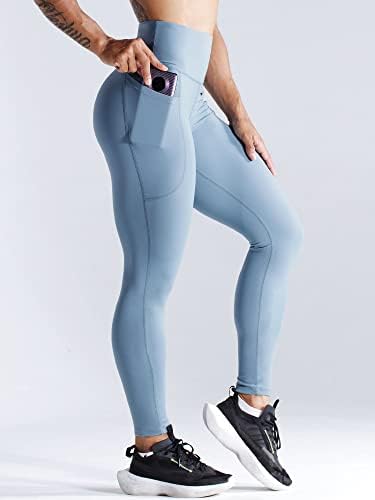 Leggings de treino de cintura alta Cadmus para mulheres, calças de ioga de controle de barriga com bolsos, 2 ou 3 pacote