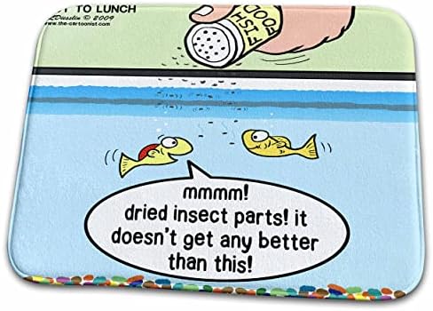 Alimento de peixe 3drose - vida em um aquário - tapetes de secagem de prato