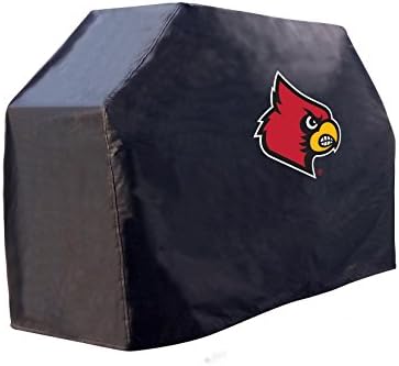 Louisville Cardinals HBS Black Outdoor Outdoor Hovery Duty Vinyl BBQ Grill Cover