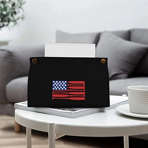 American Flag Baseball Baseball Box Capa PU CAIXO DE CAIXO DE CAIXO DE CAIXA