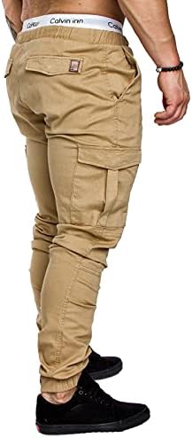 Calças Xiaxogool Lounge, calça de carga de baixa cintura para homens jogadores calças de moletom de moletom casual