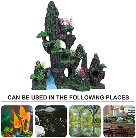 Happyyami Plants Decoração Decoração Decoração botânica Decorações de montanha aquário Ornamento da caverna: decoração
