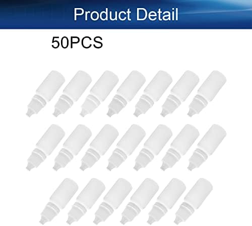 Bettomshin 50pcs 10ml PE Garrafas de plástico, garrafa de conta -gotas, garrafas de gota de boca pequenas