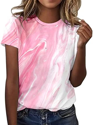 Tshirts for Womens Graphic Vintage, camiseta de pãe de mármore de verão Camisetas de manga curta