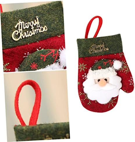 CLISPEED 3PCS Ornamentos de natividade de Regalo De Christmas Centerpice Xmas Snowman Tillerware Titular Xmas Cutter Fork Saco de bolsas de bolso de bolsa de mesa