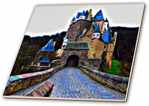 Castelo 3drose na Suécia com uma imagem de pintura de infusão leve - azulejos