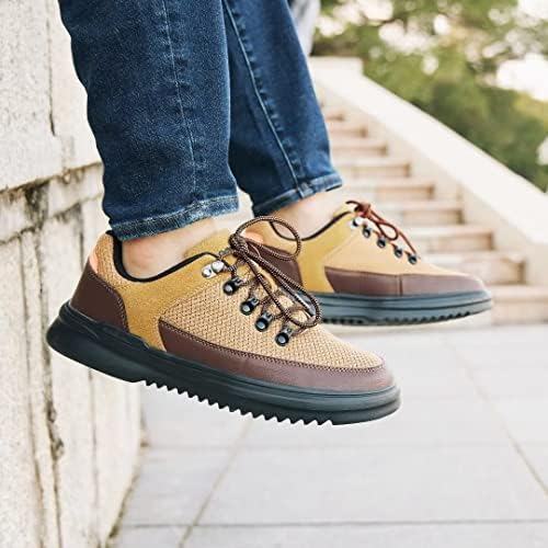 Tênis de moda masculinos de Orthocomfoot com suporte de arco, sapatos impermeáveis ​​confortáveis ​​para fascite plantar, sapatos de
