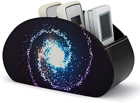 Space Galaxy Nebula Vortex Controle Remoto Holder de couro Organizador de mesa para material de escritório Controlador remoto
