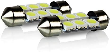 TGP 36mm-39mm Branco 6 LED SMD 5050 Festoon Mirror Visor Vanity Bulbs par 2007-2011 Compatível com BMW 328 335 Series All