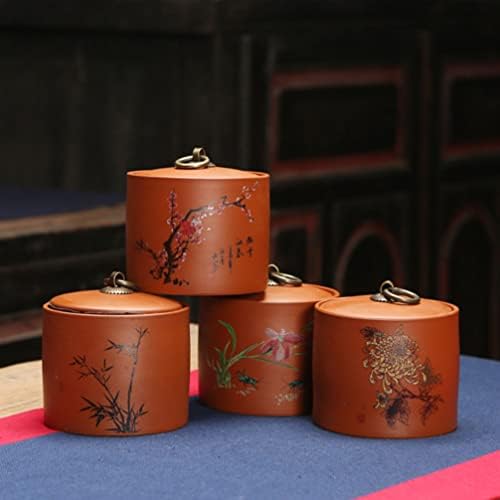 Recipientes de café Besportble Cerâmica Loja de armazenamento de chá, frascos de armazenamento de estilo chinês Chá jarra de cerâmica