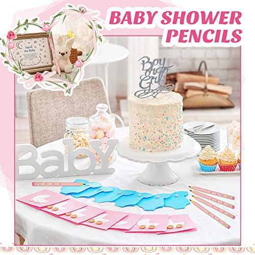 24 peças Pink Baby Shower lápis Lápis de golfe de chuveiro de noa