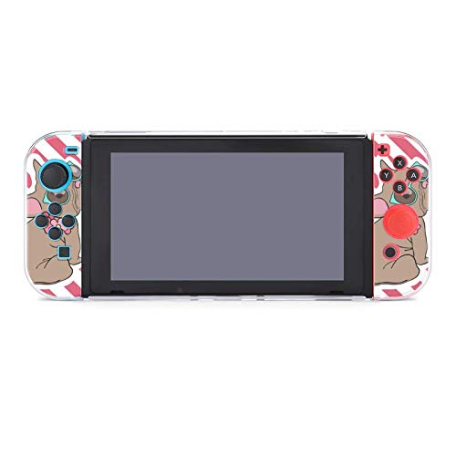 Caso do Nintendo Switch, Pink Bulldog Cinco Pieces Defina acessórios de console de casos de capa protetores para o Switch