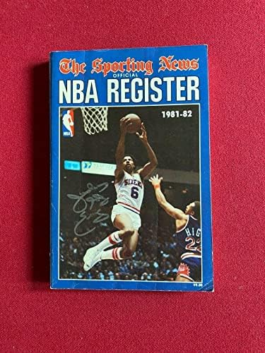 1981, Julius Erving, livro NBA Register autografado - itens diversos autografados da NBA