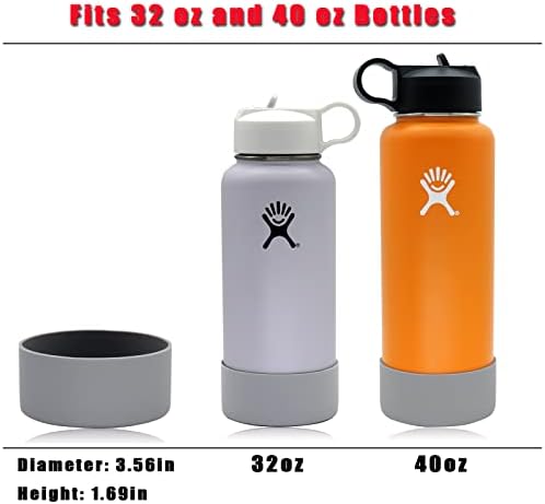 BOTA DE PROTEÇÃO DE OUHARTY PARA O GRANHELA DE ÁGUA HYDROFLASK 32 40OON, BPA LIVRO DE SILICONE DE SILICONE LIVRE, compatível com todas as garrafas de água com largura inferior de 3,56in