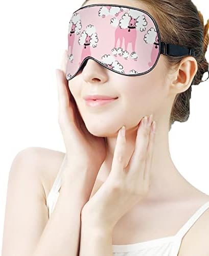 Funnystar fofo poodle rosa máscara de sono máscara para dormir Blocos perfeitos com cinta ajustável