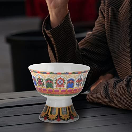 Cabilock Decor de casa Cerâmica Tibetana Copa Chá Chinesa: Tradicional Chinesa Cerâmica Cerâmica TaCup Kungfu Copas