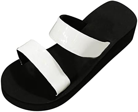 Sandálias Yhiwu para mulheres de verão casual chinelos grossos moda moda sandálias de cunha confortáveis ​​deslizam em sandálias