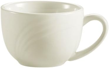 CAC China GAD-56 Jardim Estado de 15 onças de porcelana empilhamento/xícara de café, 4-3/8 por 2-7/8 polegadas, o osso,