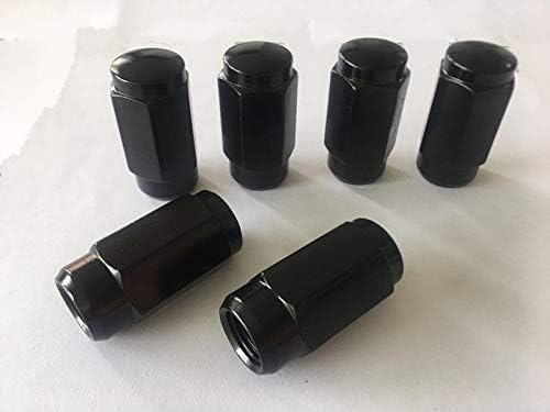 20pcs 2,32 Black 9/16 -18 Porcas de terminal de roda FIT 1980 Chevrolet K20 pode se encaixar nas jantes OEM, o comprador precisa revisar