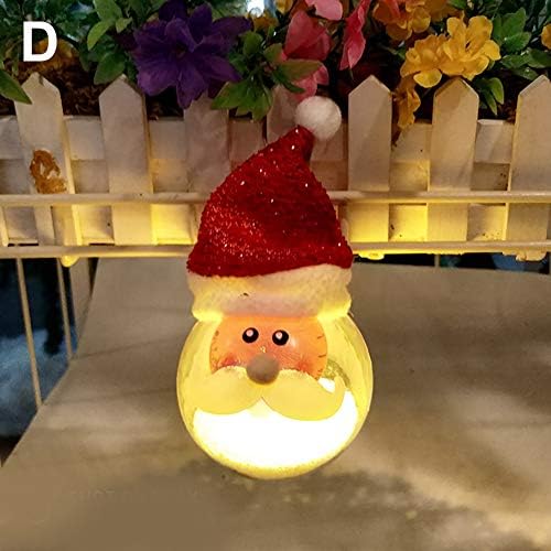Koqwez33 Bola de árvore de Natal de Natal, ornamentos de bola suspensa de Natal, adorável Papai Noel LED Papai Noel Snowman