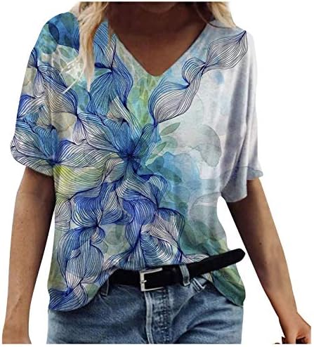 Tamas de manga curta feminina camisetas de grandes dimensões para mulheres moda de manga curta Bloups