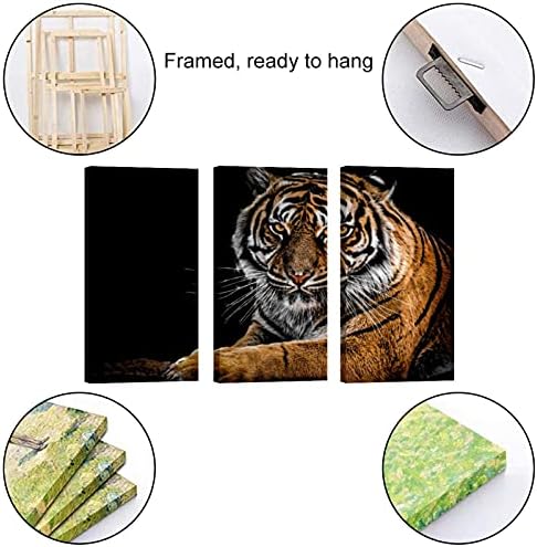 3 peças impressões de óleo Arte da parede Animal Tiger Pintura moderna pintura para quarto quarto decoração de parede decoração de