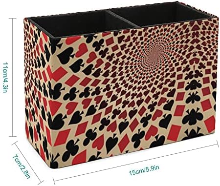 Jogando Arte de poker Caixa de caixa de lápis fofa Caixa de armazenamento decorativo para acessórios de mesa Organizador