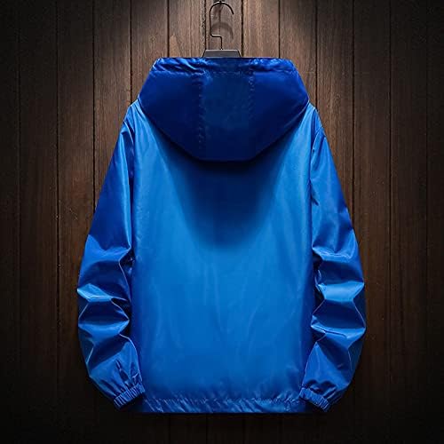 Jaquetas de chuva ymosrh para homens cor casual de inverno mais tamanhos de capuz zíper ao ar livre casaco esportivo de casaco esportivo