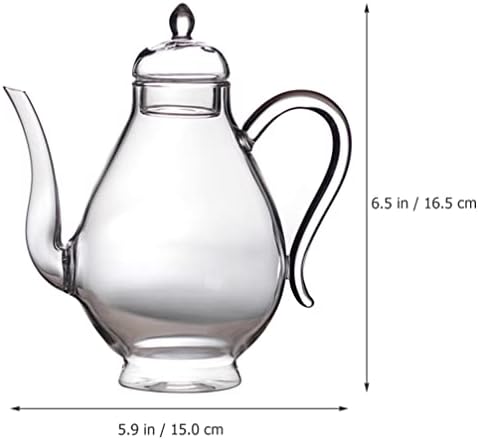 GANAZONO Vovó Presente Vovó Presente de vidro Kettle de chá de vidro de vidro 450ml jarra de chá de água garrafas de água clara
