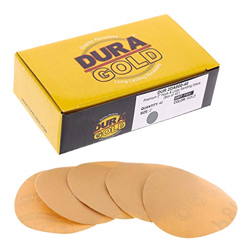 DURA -GOLD 2 Sanding Discs - 800 Grit & 2 Hook & Loop Da Backing Plate Pad com tamanho de linha M6
