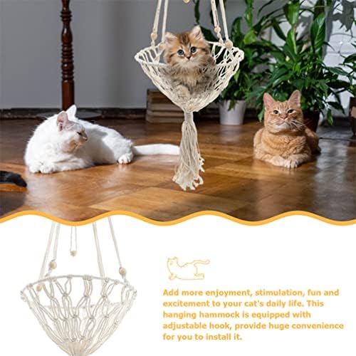 IPETBOOM CACO DE CATO Decoração Bohemiana Cato Hammock Macrame Pet Smatch Bed Cedro Capt Cening CAGA PENANTEIRA TAPEIRA DE TRIMOLANTE