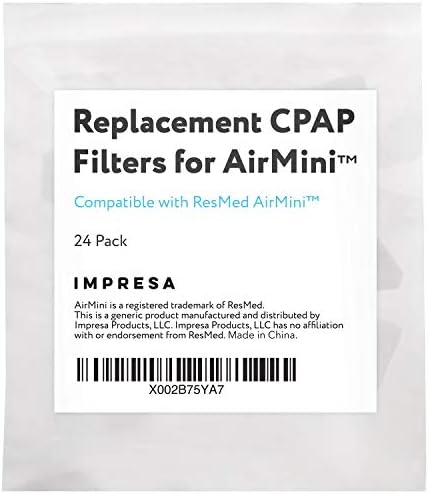 Filtros de CPAP da Impressa 24 Pack compatíveis com Máquina CPAP de Airmini de Resmed - Filtros de ar hipoalergênico fino Suprimentos
