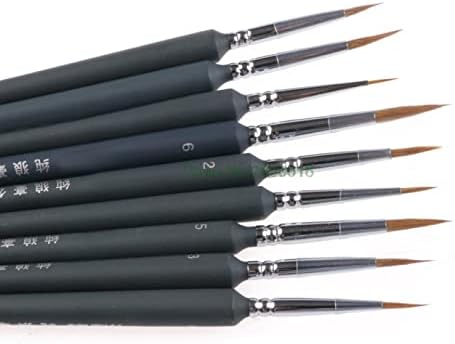 9pcs linhas esboçadas Gouache Artist Brush Pen Conjunto para acrílico Pintura a óleo de aquarela Os suprimentos de arte