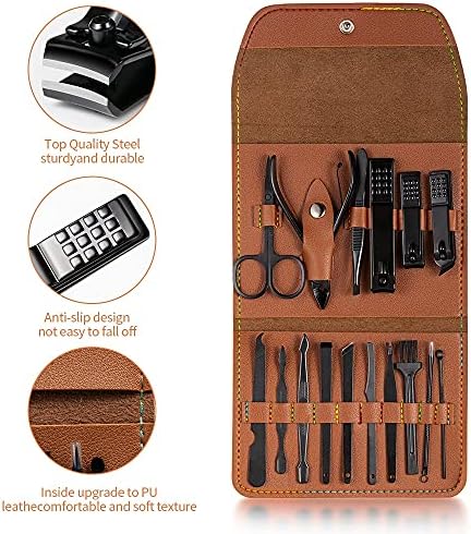 CZKE MANICURE Conjunto de unhas Clipper aço inoxidável Cutter unhas Profissional Scissors Definir kit portátil conjunto para a ferramenta de manga de maquiagem de unhas