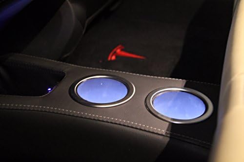Console de porta traseiro de copo traseiro Evamped LED para Tesla Model S