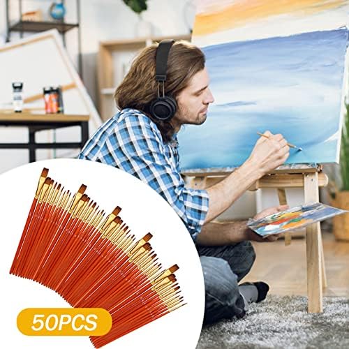 Pintura a óleo 50 PCs Beliscos de cabelo de nylon conjunto de tinswrush lote de pincel múltiplo de mídia de mídia