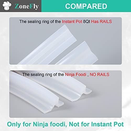 Junta de silicone anel de vedação alimentar ninja para ninja panela de pressão alimentar 6,5 qt e 8 litro fd401/fd302/os401/os301/op401/op302