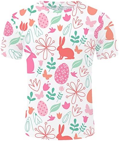 Roupa engraçada de camisa de Páscoa para homens fofos felizes a páscoa colorida ovos coloridos camiseta slim-fit polo camisas