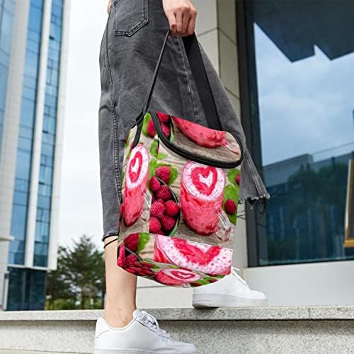 Guerrotkr lancheira Mulheres, lancheira para homens, lancheira para homens, morango de frutas Drink Rosa Padrão