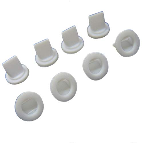 10 peças Válvula de pato de pato de silicone branco