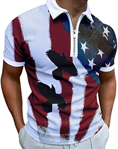 2023 camisa patriótica de bandeira americana de novo masculino para homens 4 de julho muscular Camisas de colarinho de